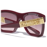 Chanel - Occhiali da Sole Quadrati - Marrone Rosso - Chanel Eyewear