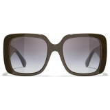 Chanel - Occhiali da Sole Quadrati - Talpa Scuro - Chanel Eyewear
