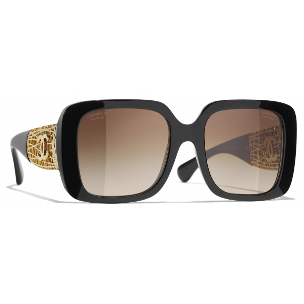 Chanel - Occhiali da Sole Quadrati - Nero - Chanel Eyewear
