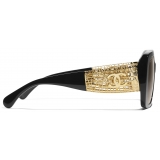 Chanel - Occhiali da Sole Quadrati - Nero - Chanel Eyewear