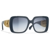 Chanel - Occhiali da Sole Quadrati - Blu Grigio - Chanel Eyewear
