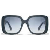 Chanel - Occhiali da Sole Quadrati - Blu Grigio - Chanel Eyewear