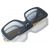 Chanel - Occhiali da Sole Quadrati - Blu Grigio - Chanel Eyewear