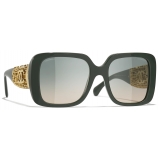 Chanel - Occhiali da Sole Quadrati - Kaki Verde - Chanel Eyewear