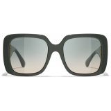 Chanel - Occhiali da Sole Quadrati - Kaki Verde - Chanel Eyewear