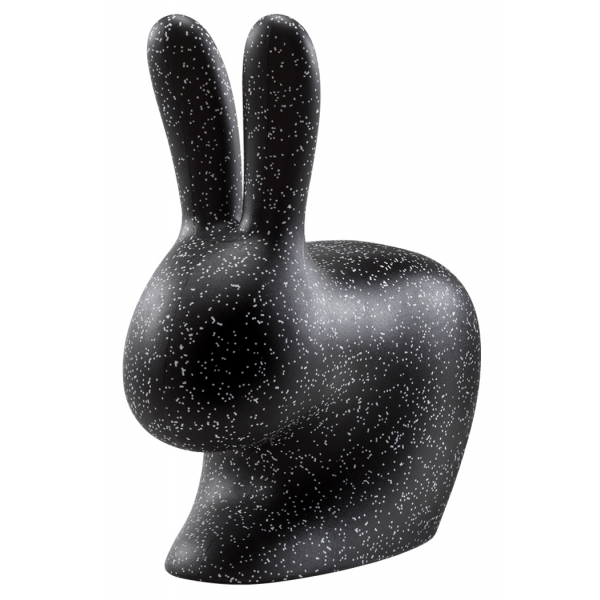 Qeeboo - Rabbit Chair Dots - Black/White - Qeeboo Chair by Stefano Giovannoni - Furnishing - Home