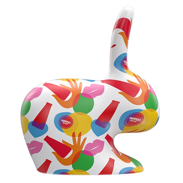 Qeeboo - Rabbit XS Edition Campari White - Qeeboo by Stefano Giovannoni - Furnishing - Home