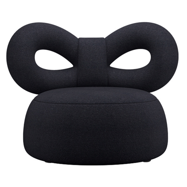 Qeeboo - Ribbon Armchair Fabric B - Blue Black - Qeeboo Chair by Nika Zupanc - Furnishing - Home