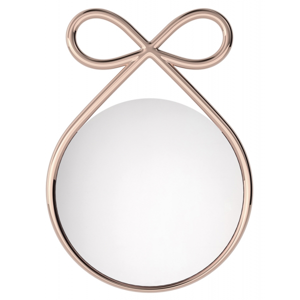 Qeeboo - Ribbon Mirror Metal Finish - Oro Rosa - Specchio Qeeboo by Nika Zupanc - Arredo - Casa