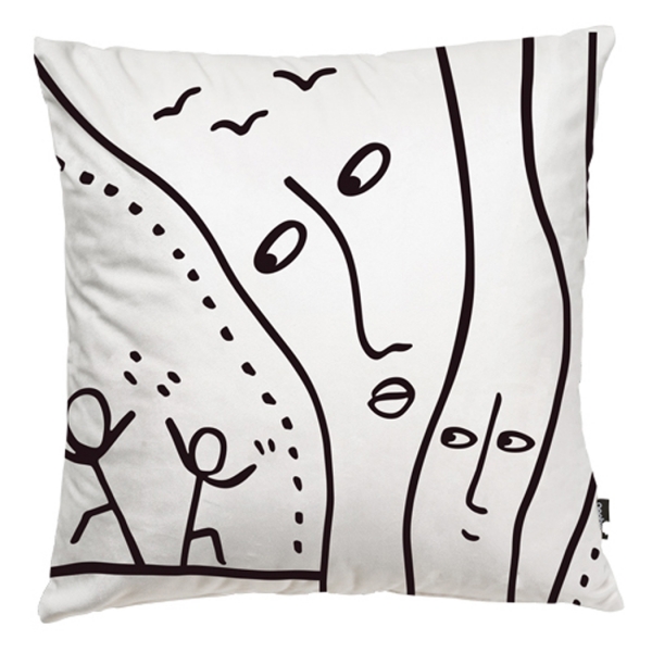 Qeeboo - Silent Shadows Cushion - Cuscino Qeeboo by Shantell Martin - Arredo - Casa