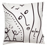Qeeboo - Silent Shadows Cushion - Cuscino Qeeboo by Shantell Martin - Arredo - Casa