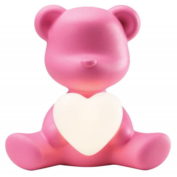 Qeeboo - Teddy Love XS - Rosa Brillante - Lampada Qeeboo by Stefano Giovannoni - Illuminazione - Casa