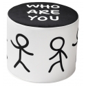 Qeeboo - Who Are You Pouf S - Black - Qeeboo Pouf by Shantell Martin - Furnishing - Home