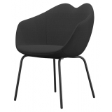 Qeeboo - XOXO Chair Fabric Four Legs - Dark Grey - Qeeboo Chair by Nika Zupanc - Furnishing - Home