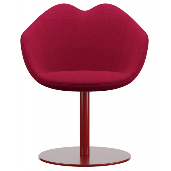 Qeeboo - XOXO Chair Fabric Round Base - Red - Qeeboo Chair by Nika Zupanc - Furnishing - Home