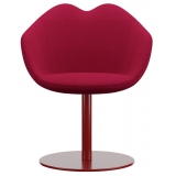 Qeeboo - XOXO Chair Fabric Round Base - Red - Qeeboo Chair by Nika Zupanc - Furnishing - Home