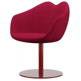 Qeeboo - XOXO Chair Fabric Round Base - Red - Qeeboo Chair by Nika Zupanc - Furnishing - Home