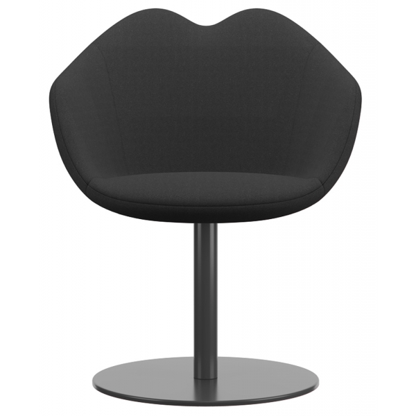 Qeeboo - XOXO Chair Fabric Round Base - Dark Grey - Qeeboo Chair by Nika Zupanc - Furnishing - Home
