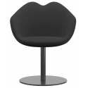 Qeeboo - XOXO Chair Fabric Round Base - Dark Grey - Qeeboo Chair by Nika Zupanc - Furnishing - Home