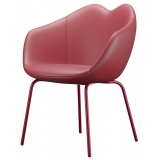 Qeeboo - XOXO Chair Leather Four Legs - Rosso - Sedia Qeeboo by Nika Zupanc - Arredo - Casa