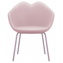 Qeeboo - XOXO Chair Leather Four Legs - Rosa - Sedia Qeeboo by Nika Zupanc - Arredo - Casa