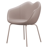 Qeeboo - XOXO Chair Leather Four Legs - Bianco - Sedia Qeeboo by Nika Zupanc - Arredo - Casa