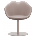 Qeeboo - XOXO Chair Leather Round Base - Bianco - Sedia Qeeboo by Nika Zupanc - Arredo - Casa