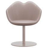 Qeeboo - XOXO Chair Leather Round Base - Bianco - Sedia Qeeboo by Nika Zupanc - Arredo - Casa