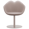 Qeeboo - XOXO Chair Leather Round Base - White - Qeeboo Chair by Nika Zupanc - Furnishing - Home