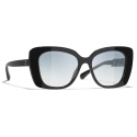 Chanel - Occhiali da Sole Quadrati - Nero Blu Sfumate - Chanel Eyewear