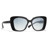 Chanel - Occhiali da Sole Quadrati - Nero Blu Sfumate - Chanel Eyewear