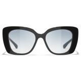 Chanel - Occhiali da Sole Quadrati - Nero Blu Sfumate - Chanel Eyewear