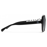 Chanel - Occhiali da Sole Quadrati - Nero Blu Sfumate - Chanel Eyewear