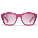 Chanel - Occhiali da Sole Quadrati - Fushia Rosa Sfumate - Chanel Eyewear