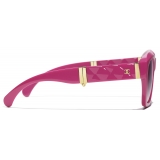 Chanel - Occhiali da Sole Quadrati - Fushia Rosa Sfumate - Chanel Eyewear