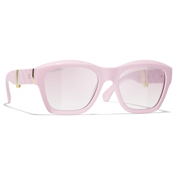 Chanel - Occhiali da Sole Quadrati - Rosa Pallido - Chanel Eyewear