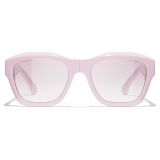 Chanel - Occhiali da Sole Quadrati - Rosa Pallido - Chanel Eyewear