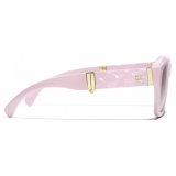 Chanel - Occhiali da Sole Quadrati - Rosa Pallido - Chanel Eyewear