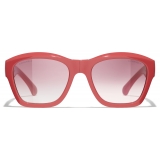 Chanel - Occhiali da Sole Quadrati - Corallo - Chanel Eyewear