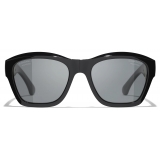 Chanel - Occhiali da Sole Quadrati - Nero Grigio Polarizzate - Chanel Eyewear