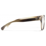Chanel - Occhiali da Vista Quadrata - Talpa Striato - Chanel Eyewear