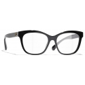 Chanel - Occhiali da Vista Quadrata - Nero - Chanel Eyewear