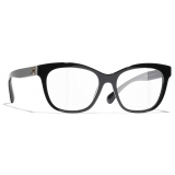 Chanel - Occhiali da Vista Quadrata - Nero - Chanel Eyewear