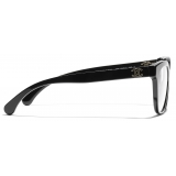 Chanel - Occhiali da Vista Quadrata - Nero - Chanel Eyewear