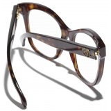 Chanel - Occhiali da Vista Quadrata - Tartaruga Scuro - Chanel Eyewear
