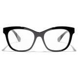 Chanel - Occhiali da Vista Quadrata - Nero - Chanel Eyewear