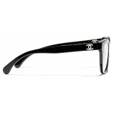 Chanel - Occhiali da Vista Quadrata - Nero - Chanel Eyewear