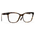 Chanel - Occhiali da Vista Quadrata - Tartaruga Scuro - Chanel Eyewear