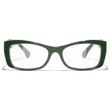 Chanel - Occhiali da Vista Rettangolare - Verde - Chanel Eyewear