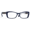 Chanel - Occhiali da Vista Rettangolare - Blu Vendome - Chanel Eyewear